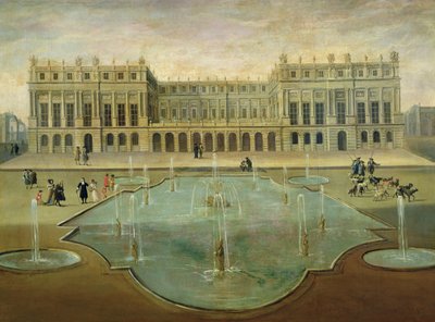 Château de Versailles dal lato del giardino, prima del 1678 da French School